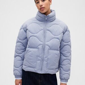 Relaxed Quilted Nylon Jacket - Sunny Grey